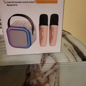 Colorful Karaoke Sound System with Microphones